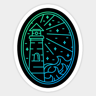 Lighthouse Waves Sticker